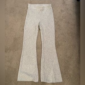 COPY - Aerie flare velvet ribbed gray pants